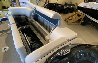 pontoon boat 2022 Suntracker SportFish 22 Exclusive Auto Marine  power boat outboard motor