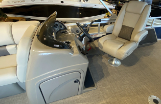 pontoon boat 2022 Suntracker SportFish 22 Exclusive Auto Marine  power boat outboard motor