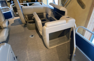 pontoon boat 2022 Suntracker SportFish 22 Exclusive Auto Marine  power boat outboard motor
