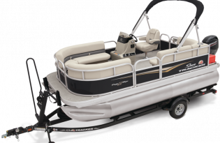 pontoon boat, 2024 Sun Tracker Party barge 16 DLX, power boat, outboard motors, Mercury Marine