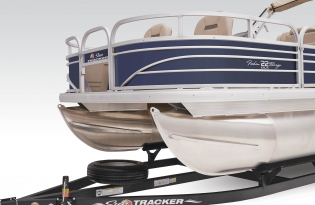 2023 Suntracker Fishin' Barge 22 DLX, Exclusive Auto Marine, fishing pontoon boat, power boat, outboard motors, mercury marine 