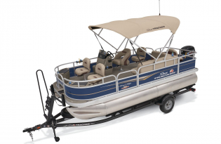 2023 Suntracker Bass Buggy 18 DLX, Exclusive Auto Marine, fishing pontoon boat, power boat, outboard motor, mercury marine 