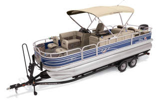 2023 Suntracker Fishin' Barge 22 DLX, Exclusive Auto Marine, fishing pontoon boat, power boat, outboard motors, mercury marine 