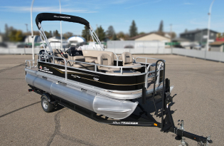 used pontoon boat, 2021 SunTracker Bass Buggy 18 DLX, Exclusive Auto Marine, power boat, outboard motors, Mercury marine