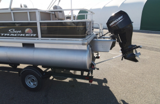 used pontoon boat, 2021 SunTracker Bass Buggy 18 DLX, Exclusive Auto Marine, power boat, outboard motors, Mercury marine