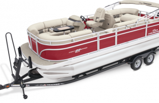 pontoon boat, 2024 Sun Tracker Party Barge RF 22 DLX, power boat, outboard motors, Mercury Marine