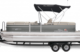 pontoon boat, 2024 Sun Tracker Party Barge 22 DLX, power boat, outboard motors, Mercury Marine